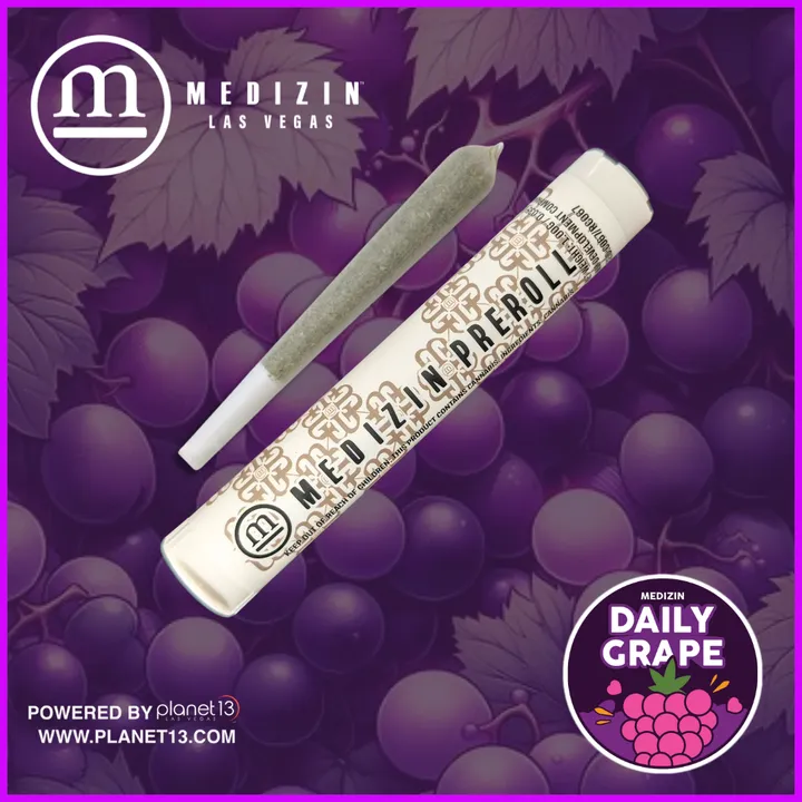 Medizin Daily Grape 1g Diamond Infused Preroll