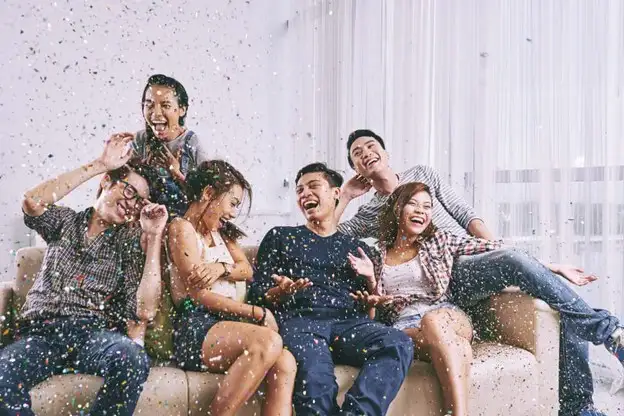 Friends laughing