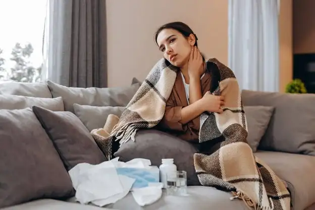 Lady not feeling well