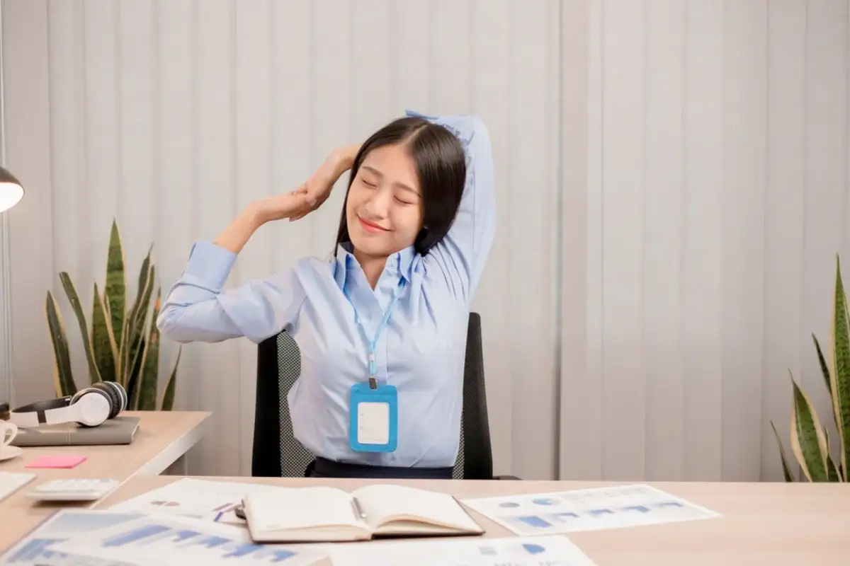 woman stretching