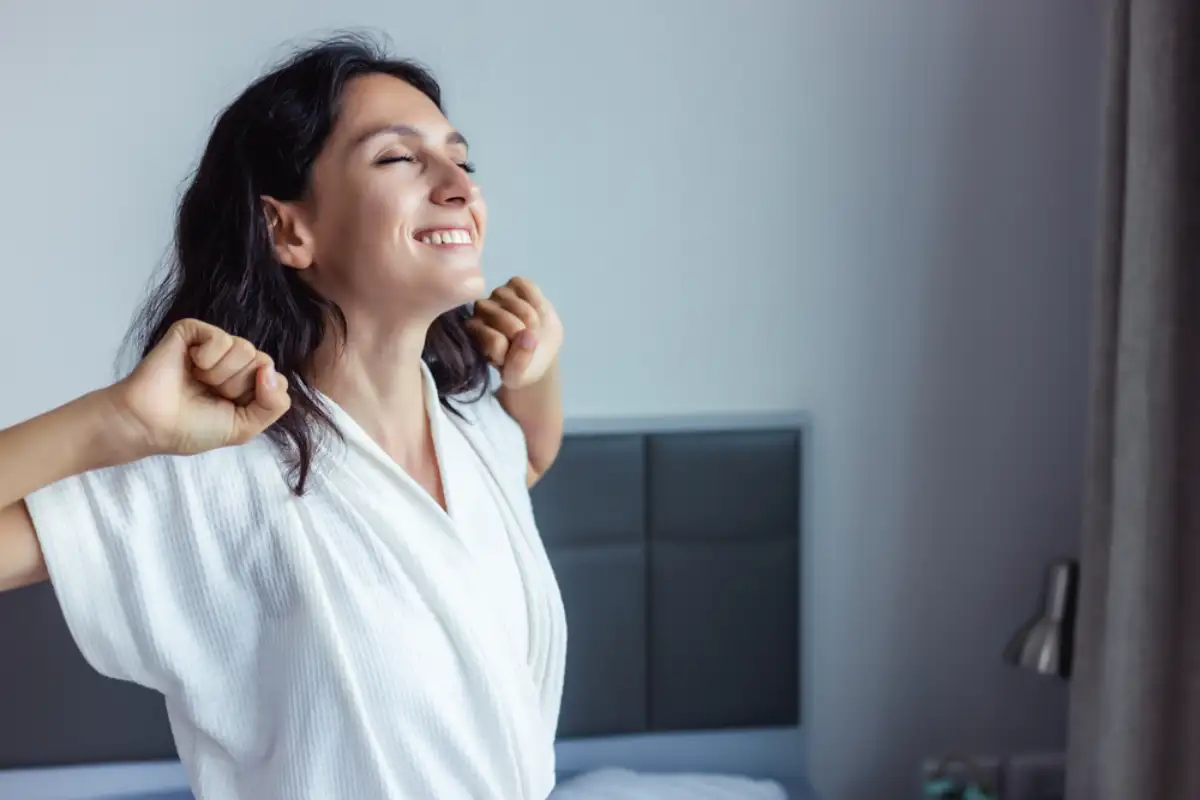 Beautiful Woman Waking up