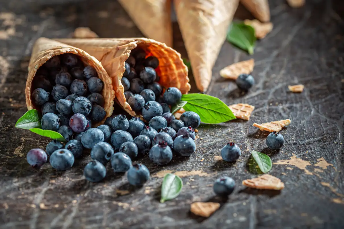 Blueberries on Basket