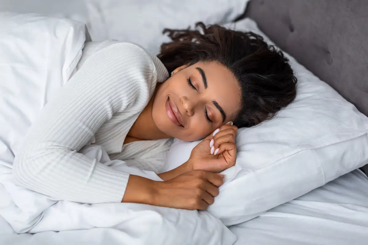 Young african american woman sleeping